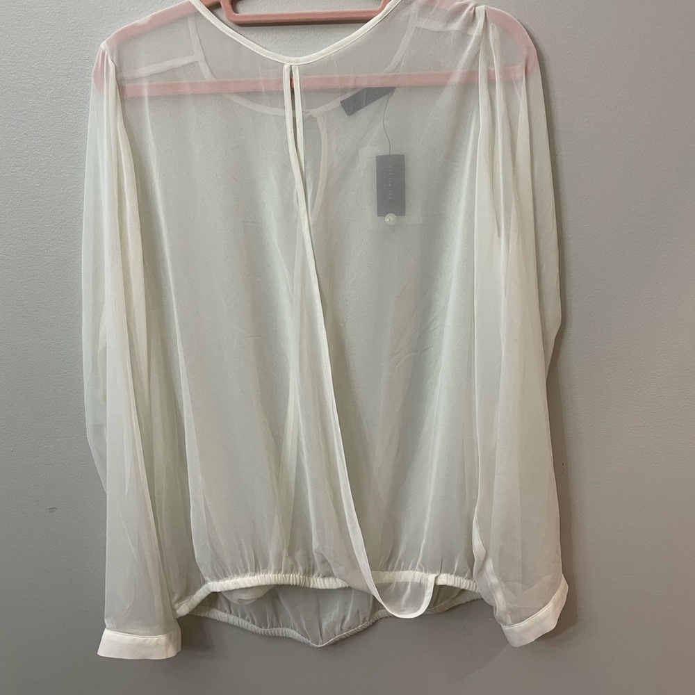 New Sheer White Blouse - Elegant & Versatile